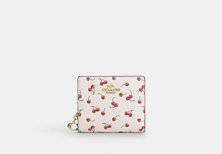 Snap Wallet In Signature Chenille - Gold/Chalk Multi