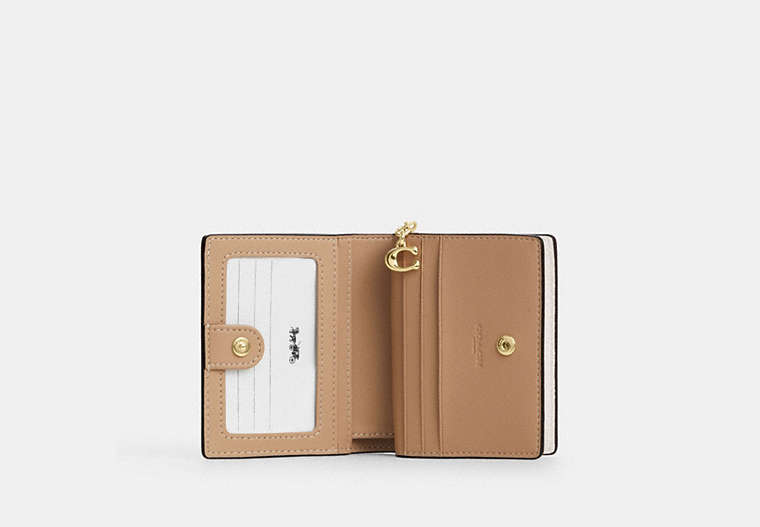 Snap Wallet In Signature Chenille - Gold/Chalk Multi