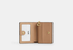 Snap Wallet In Signature Chenille - Gold/Chalk Multi