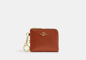 Small Corner Zip Wallet - Gold/Cinnamon