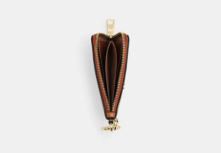 Small Corner Zip Wallet - Gold/Cinnamon
