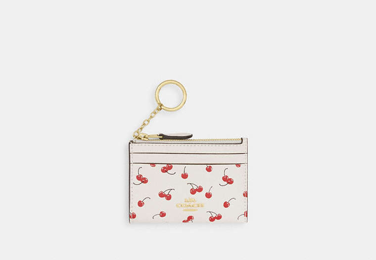 Mini Skinny ID Case In Signature Chenille - Gold/Chalk Multi