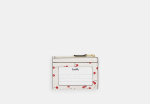 Mini Skinny ID Case In Signature Chenille - Gold/Chalk Multi