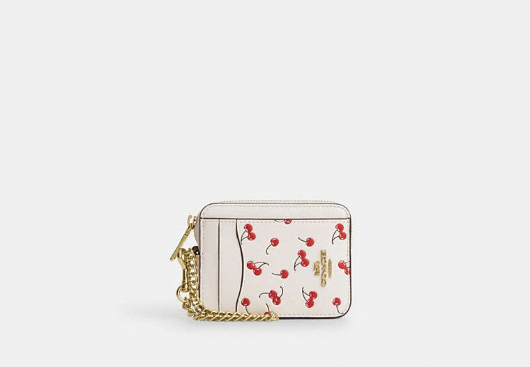 Zip Card Case - Gold/Chalk Multi