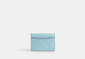 Card Case With Charms - Gold/Light Blue