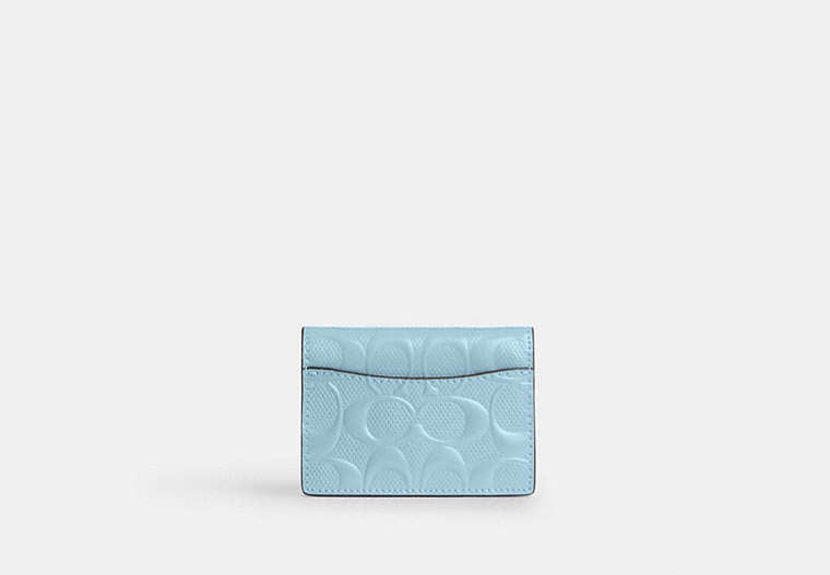 Card Case With Charms - Gold/Light Blue
