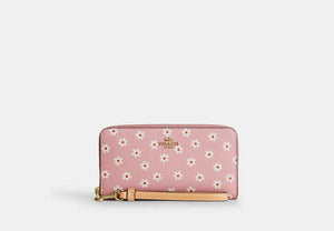 Long Zip Around Wallet - Gold/Pink Multi