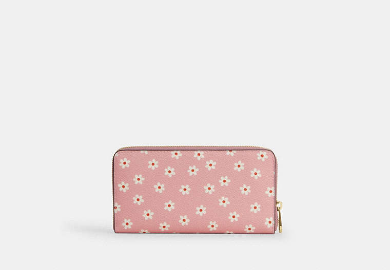 Long Zip Around Wallet - Gold/Pink Multi