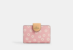 Medium Corner Zip Wallet - Gold/Pink Multi