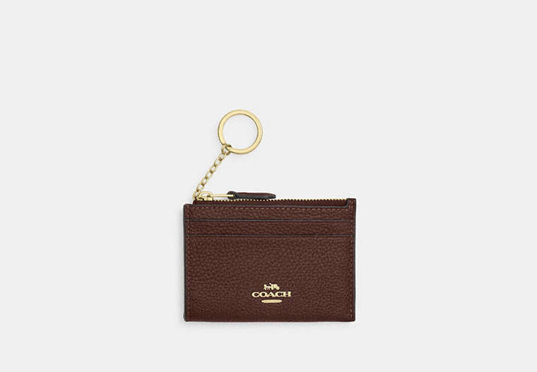 Mini Skinny ID Case In Signature Chenille - Gold/Maple