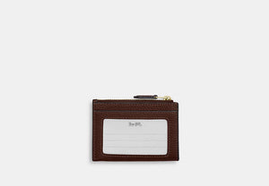Mini Skinny ID Case In Signature Chenille - Gold/Maple