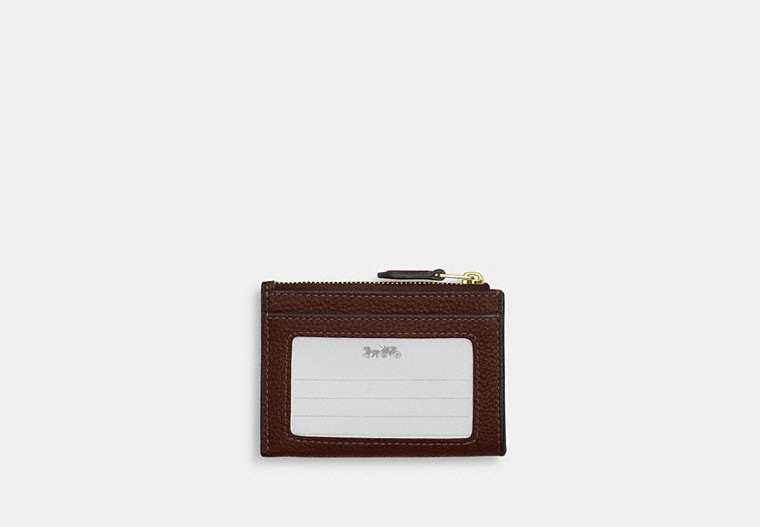 Mini Skinny ID Case In Signature Chenille - Gold/Maple