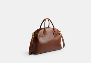 Soft Empire Carryall Bag 40 In Loved Leather - Brass/Brown