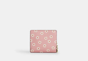 Snap Wallet In Signature Chenille - Gold/Pink Multi