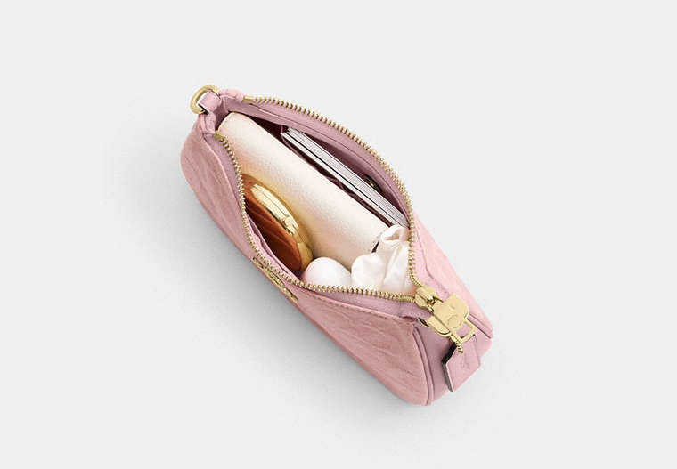 Teri Mini Crossbody Bag In Signature Denim - Gold/Light Pink