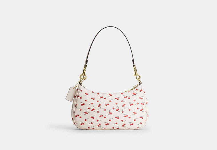 Teri Shoulder Bag With Cherry Print - Gold/Chalk Multi