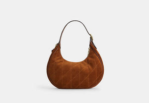 Emily Shoulder Bag With Quilting - Gold/Warm Brown