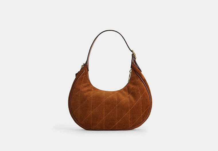 Emily Shoulder Bag With Quilting - Gold/Warm Brown