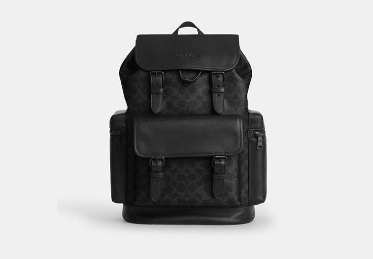 Sprint Backpack In Signature Jacquard - Matte Black/Black Signature