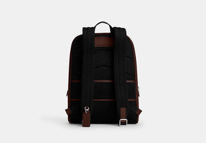Aiden Backpack In Signature Canvas - Silver/Maple