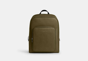 Aiden Backpack In Signature Canvas - Silver/Olive