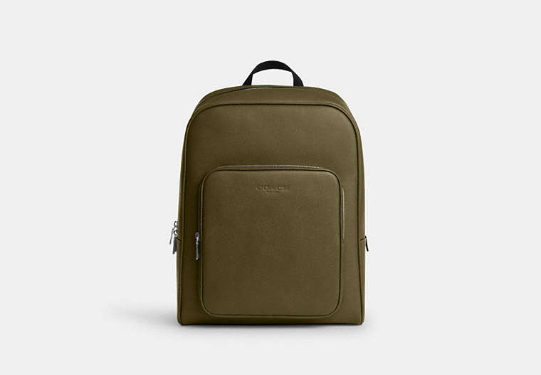 Aiden Backpack In Signature Canvas - Silver/Olive