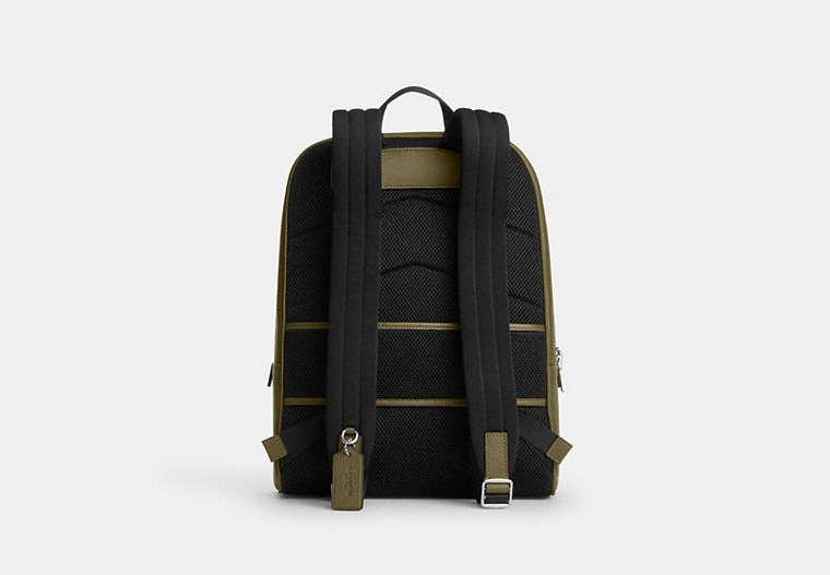Aiden Backpack In Signature Canvas - Silver/Olive
