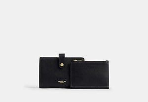 2-In-1 Wallet In Signature Chenille - Gold/Black