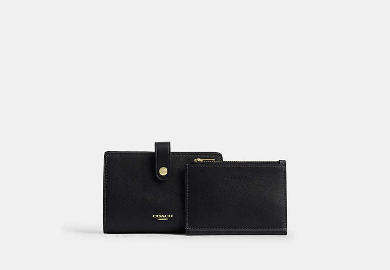 2-In-1 Wallet In Signature Chenille - Gold/Black