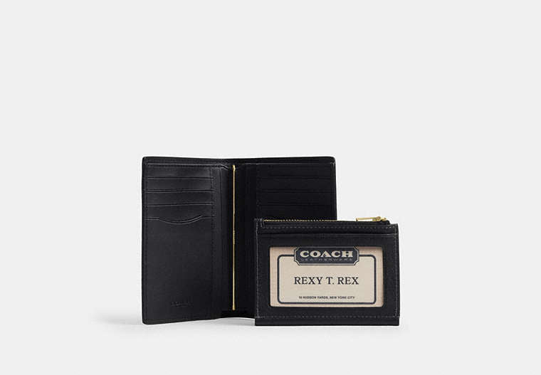 2-In-1 Wallet In Signature Chenille - Gold/Black