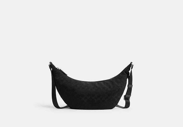 Leon Sling Bag In Signature Nylon Jacquard - Black