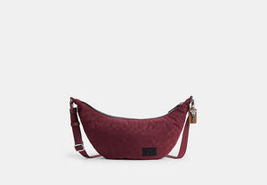 Leon Sling Bag In Signature Nylon Jacquard - Light Maroon