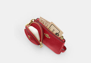 Wristlet And Heart Pouch - Gold/Poppy