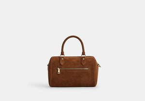 Rowan Satchel Bag - Gold/Warm Brown