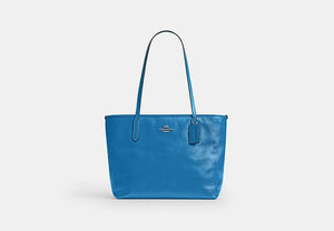 Medium City Tote Bag - Silver/Blue Jay