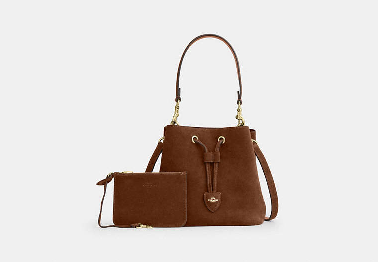 Rowan Bucket Bag - Gold/Warm Brown