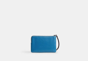 Corner Zip Wristlet - Silver/Blue Jay