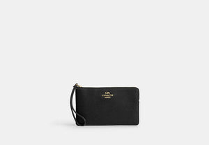 Large Corner Zip Wristlet - Gold/Black