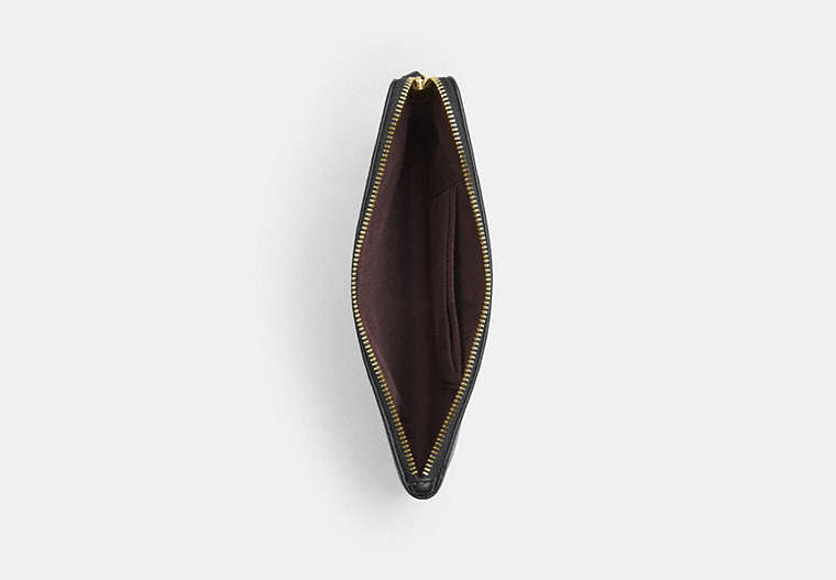 Large Corner Zip Wristlet - Gold/Black