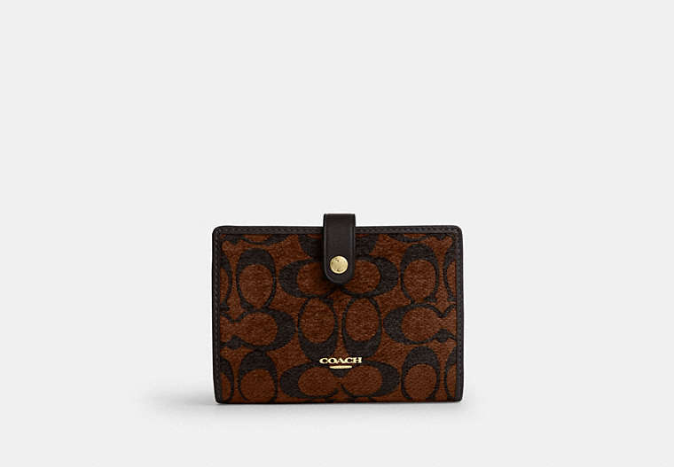 2-In-1 Wallet In Signature Chenille - Gold/Truffle