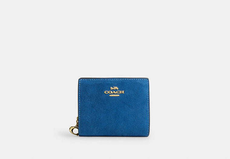 Snap Wallet In Signature Chenille - Gold/Blue Jay