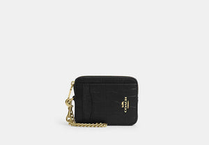 Zip Card Case - Gold/Black