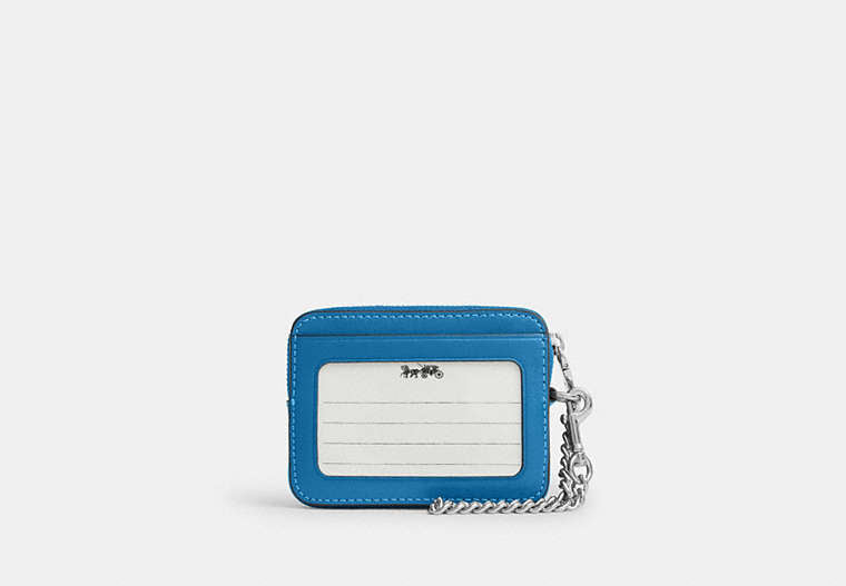 Zip Card Case - Silver/Blue Jay
