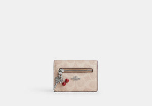 Card Case With Charms - Silver/Sand/Taupe