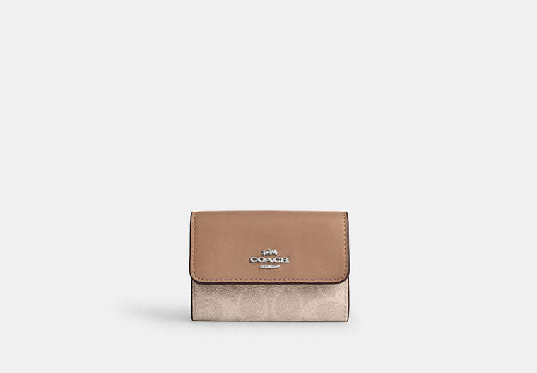 Flap Card Case - Silver/Sand/Taupe