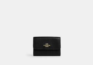 Flap Card Case - Gold/Black