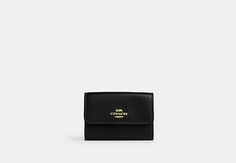 Flap Card Case - Gold/Black