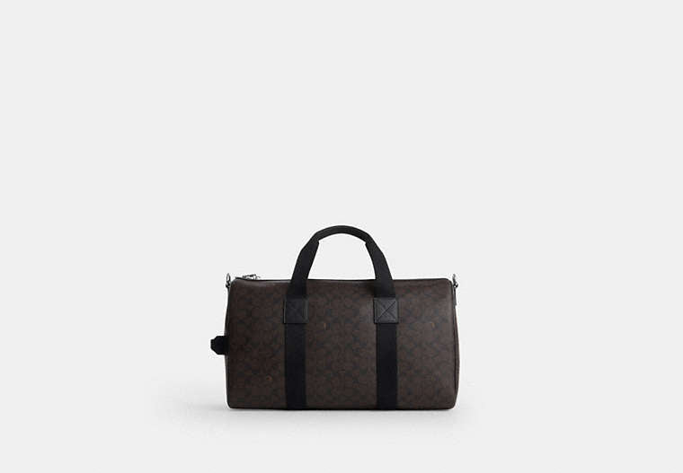Explorer Duffle Bag 45 In Signature Canvas With Patches - Sv/Walnut/Black