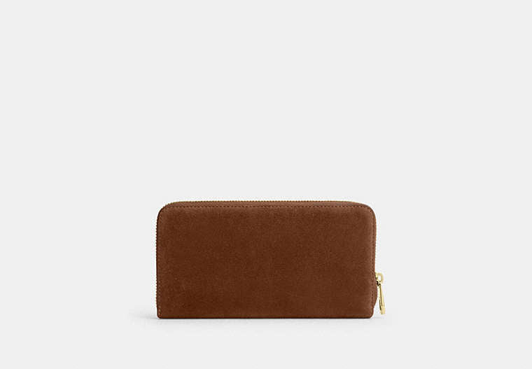 Long Zip Around Wallet - Gold/Warm Brown