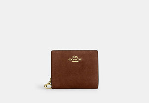 Snap Wallet In Signature Chenille - Gold/Warm Brown